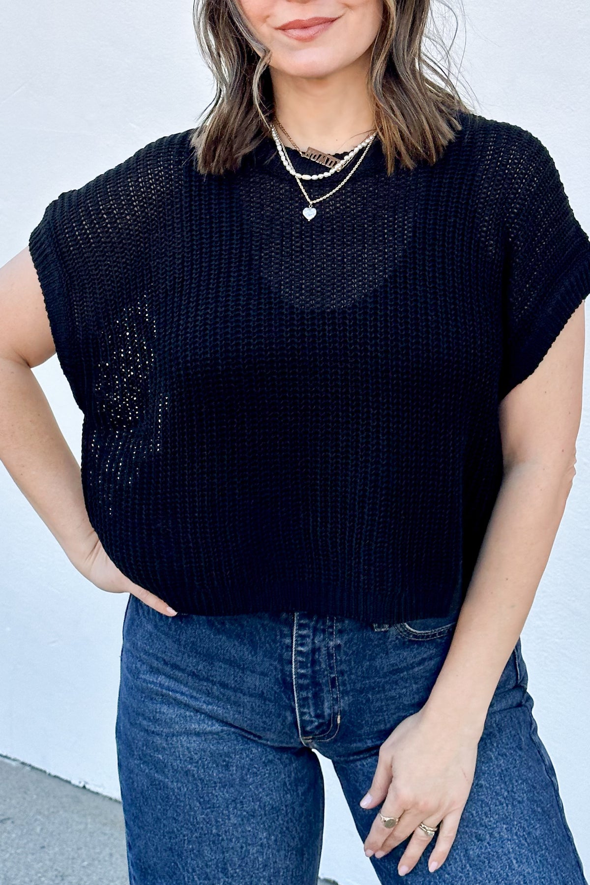 Carmen Knit Top (Black)