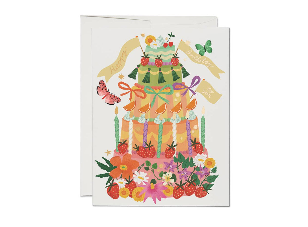 'Whimsical Cake' Greeting Card